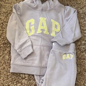 GAP Light Purple and Yellow Hoodie  and jogger Set